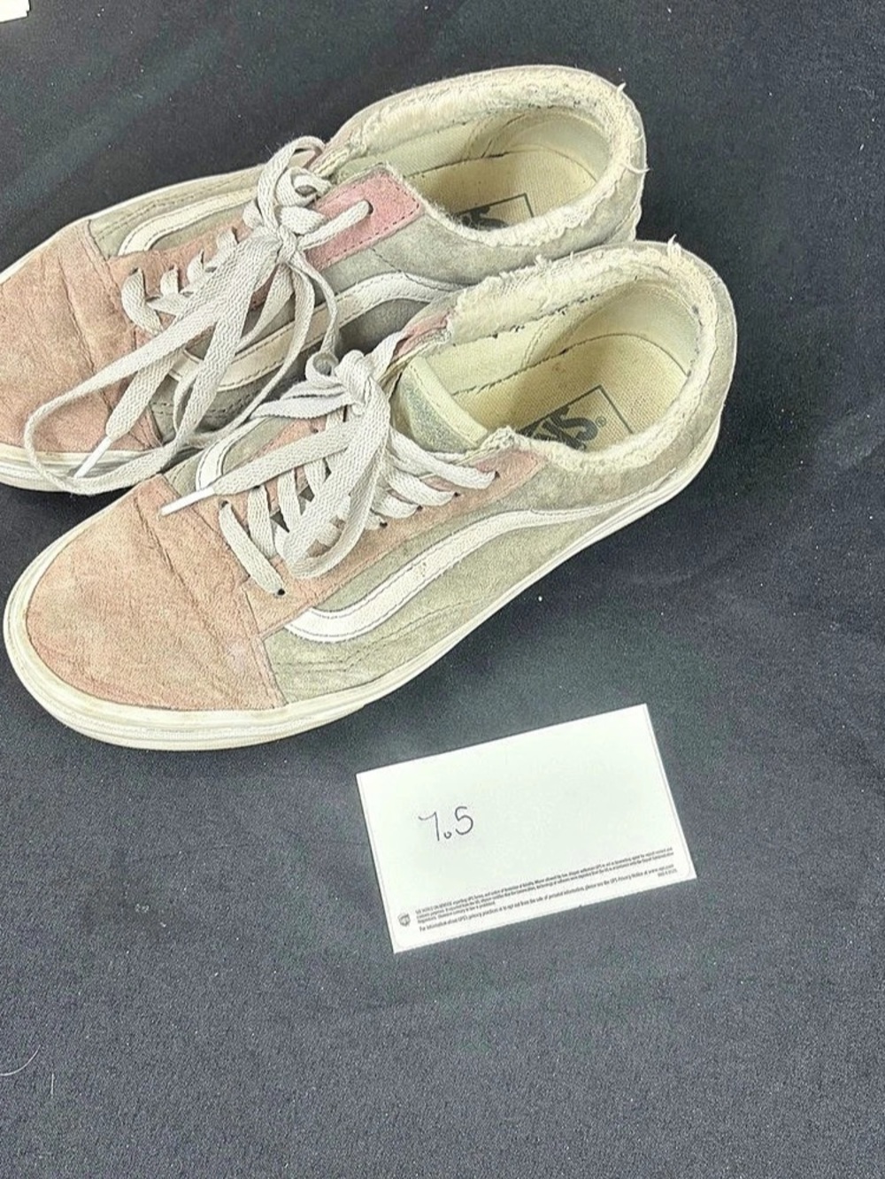 Well loved Vans Old Skool HeiQ Eco Dry Sneakers Pink & Gray US 7.5
